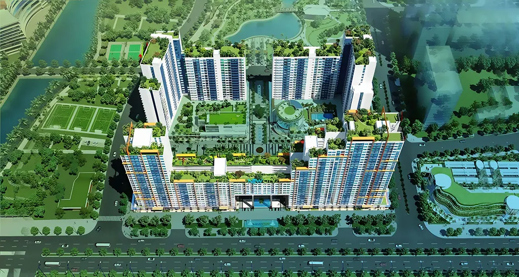 New City Thủ Thiêm với 4 toà tháp căn hộ cao 26-29 tầng