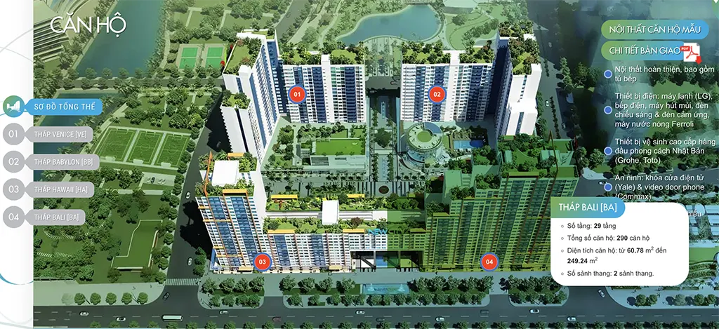 Mặt bằng tháp Bali 29 tầng