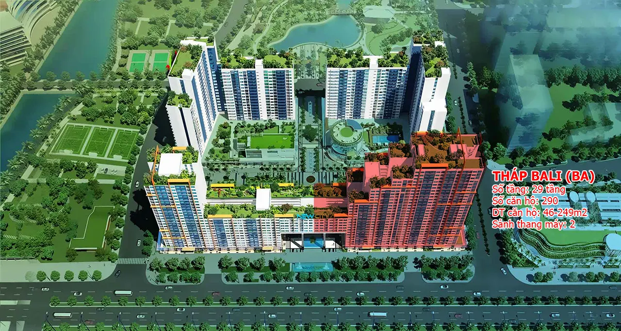 Tháp Bali New City Thủ Thiêm nhìn từ trên cao