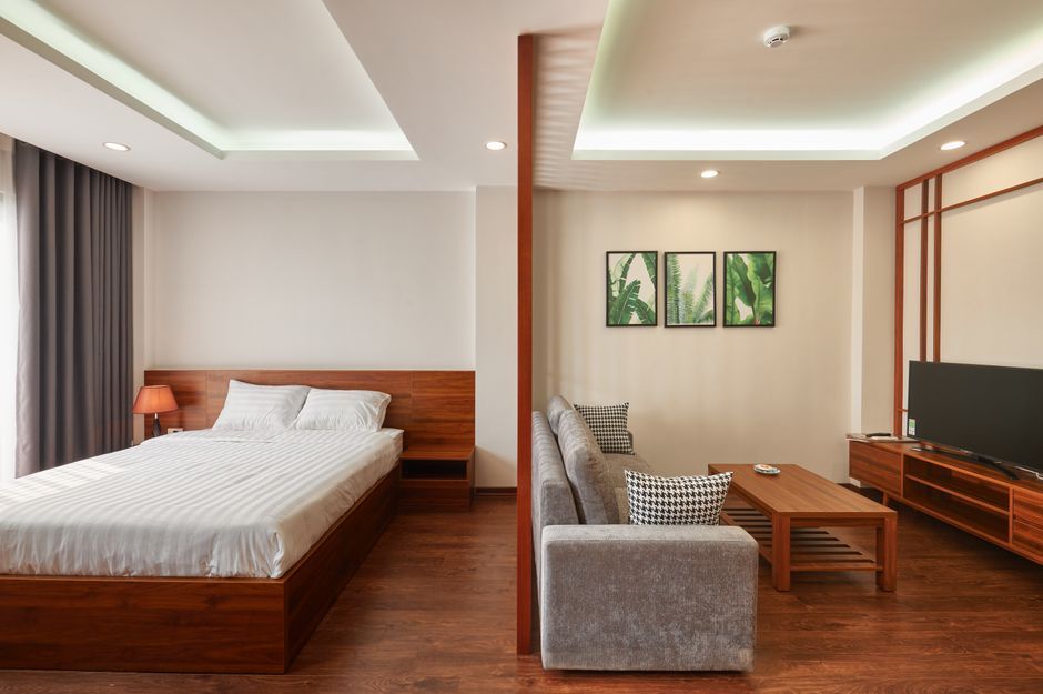 New City Thủ Thiêm — three bedroom apartment living room spacious Vietnam