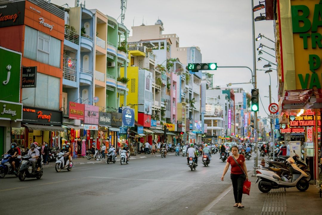 Shophouse New City Thủ Thiêm — busy pedestrian retail street Ho Chi Minh City